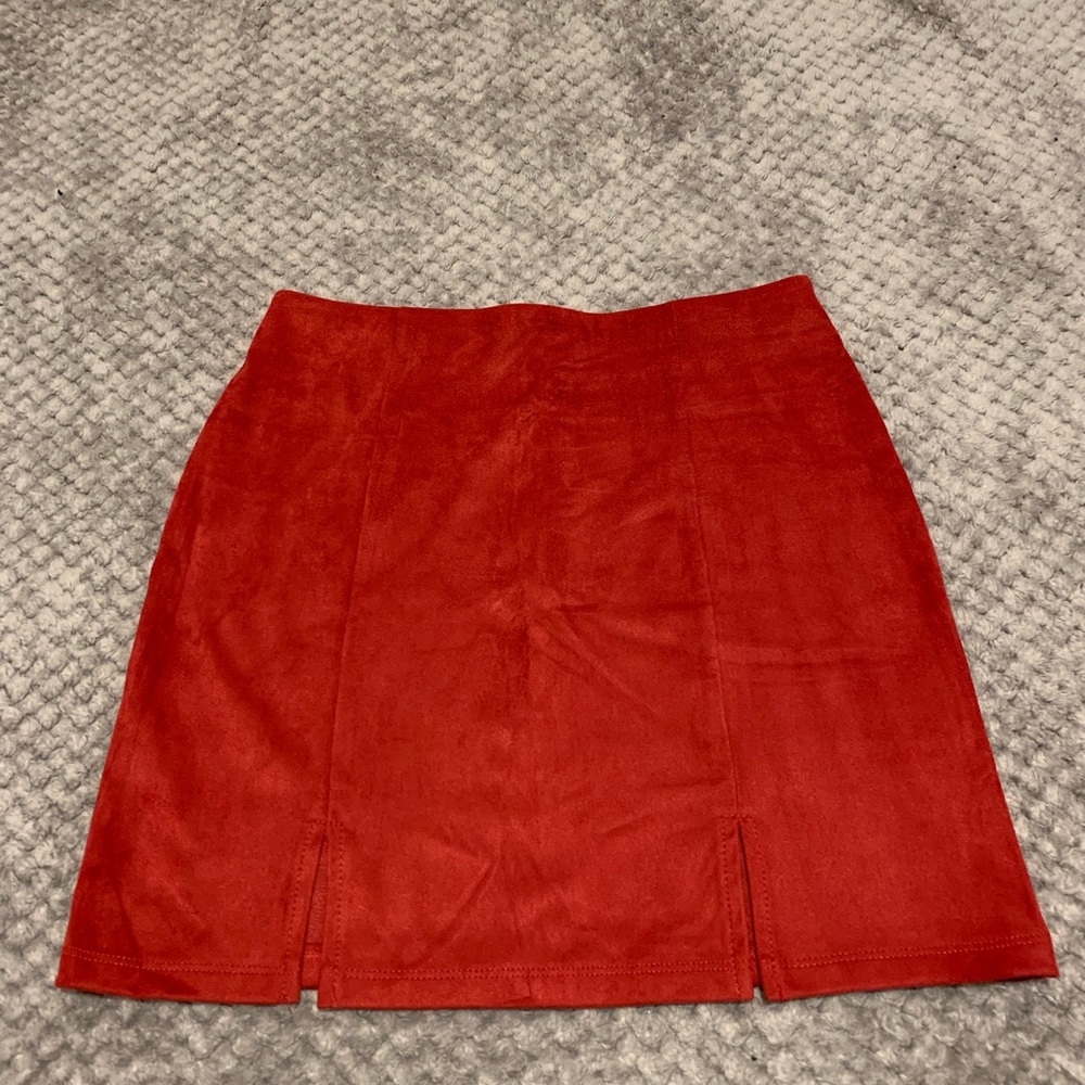 Bright red forever 21 mini skirt